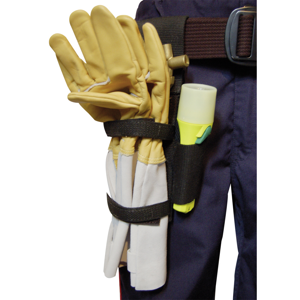 Support cuir pour clé/gants ou clé/gants/lampe - Sacs pompier et accessoires