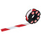 ROULEAU RUBALISE ROUGE & BLANC 75MMx500M